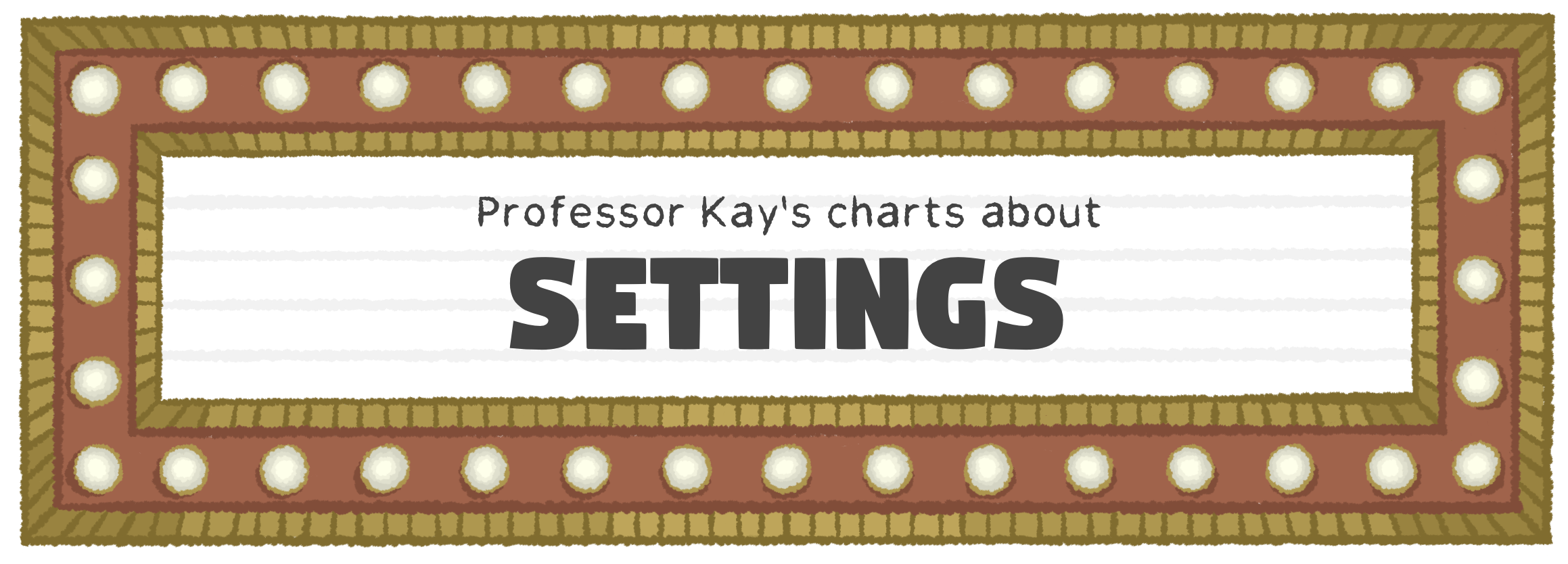 Professor Kay's charts about Settings